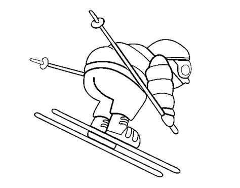 experienced skier coloring page coloringcrewcom