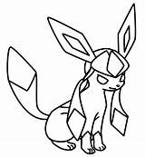 Glaceon Rockruff sketch template
