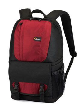 lowepro fastpack  camera backpack side entry red  mwave
