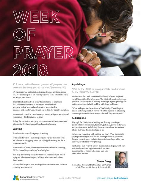 week of prayer 2018 by mennonite brethren herald issuu