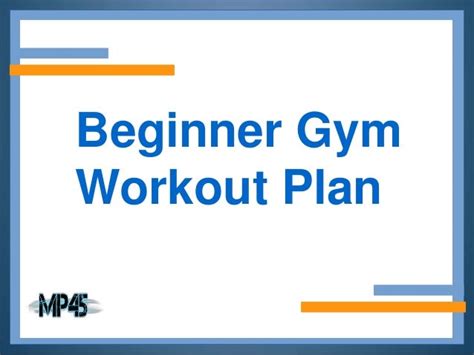 beginner gym workout plan