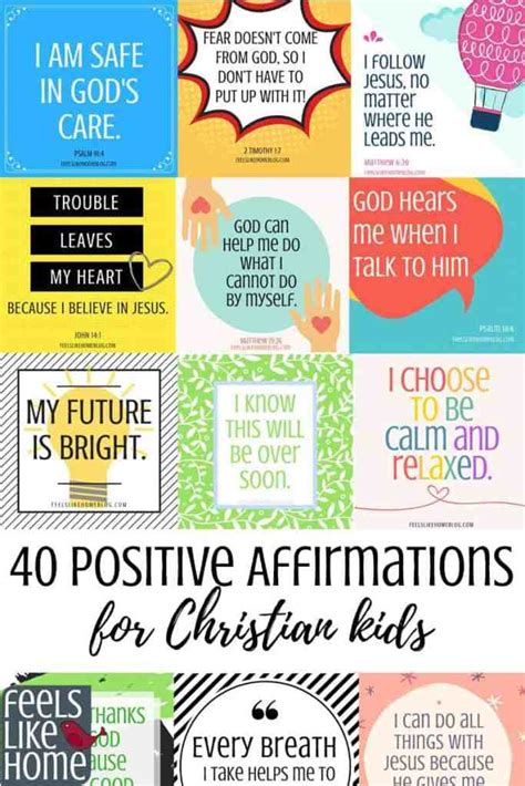 daily positive affirmations  kids printable