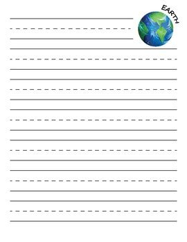 planet earth lined paper  great  writing  report  planets