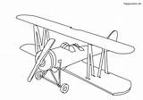Airplane Flugzeug Doppeldecker Fahrzeuge Biplane Colomio Biplano Malvorlage Malvorlagen Seaplane Airplanes sketch template