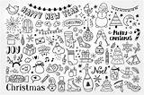 Doodles Christmas Drawing Doodle Year Merry Drawings Easy Thehungryjpeg Happy Cart Creativemarket sketch template