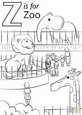 Zoo Coloring Pages Letter Supercoloring sketch template