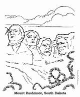 Coloring Pages Rushmore Mount National Memorial Historic Parks Kids Places Dakota South Sheets Mt Monuments Sheet Color Clipart Park Printables sketch template