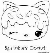 Donut Coloriage Sprinkles Imprimer sketch template