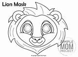 Lion Mask Printable Coloring Kids Template Face Subject sketch template
