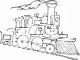 Century 19th Coloring Locomotive American Typical Practice Train Drawings sketch template