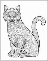 Coloring Cat Pages Cats Adult Colouring Printable Stress Adults Patterns Book Relieving Mandala Designs Face Books Color Drawing Kids Animal sketch template