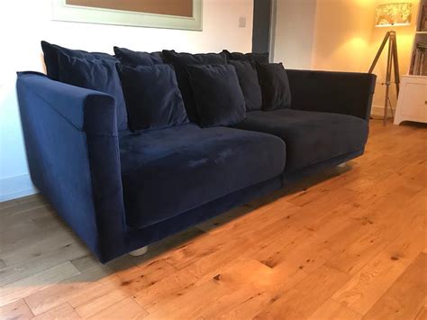 ikea stockholm navy blue velvet sofa rrp   blandford forum dorset gumtree
