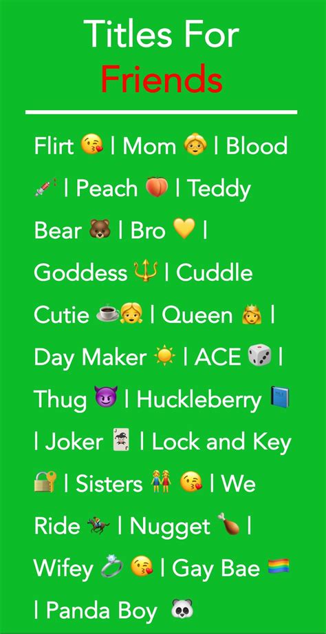 titles for friends fun and cute nicknames how to apps