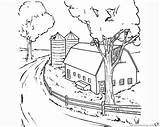 Coloring Pages Barn Realistic Clipart Printable Kids sketch template
