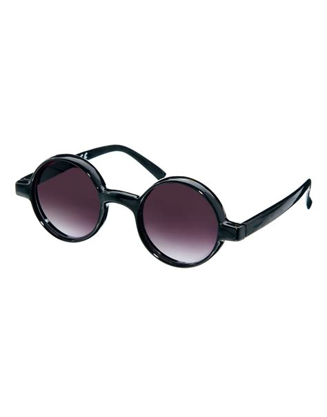 Asos Chunky Round Sunglasses In Black For Men Lyst