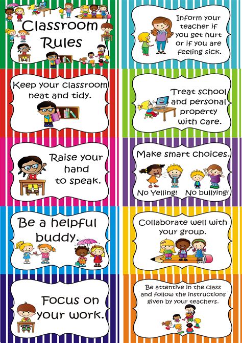 Classroom Rules Visual Rules And Expectations Freebie