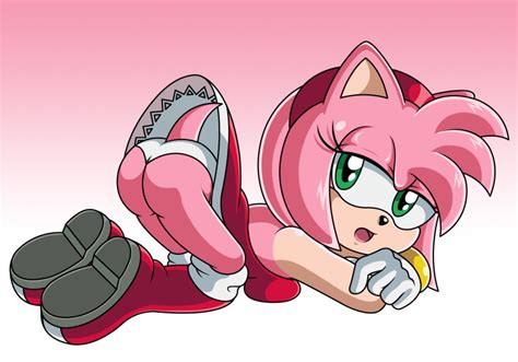 rule 34 amy rose anthro ass boots dress female furry gloves green eyes hairband hedgehog