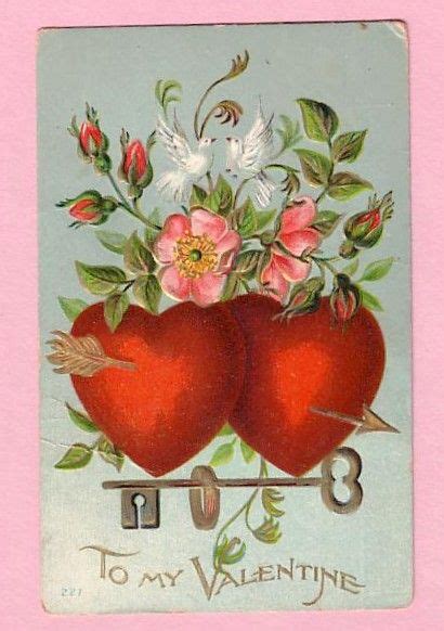 images  vintage valentine postcards  pinterest