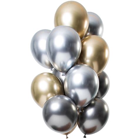 chrome ballonnen set onyx premium cm  stuks feestbazaarnl