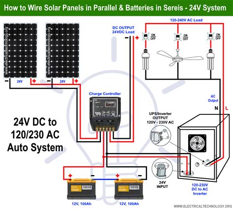 wire solar panels  parallel batteries  series