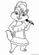 Coloring4free Alvin Chipmunks Coloring Pages Simon Seville Brittany Singing Printable sketch template