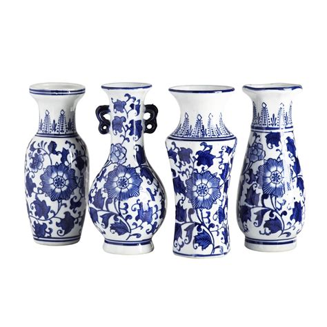 blue  white chinese bud vases kitchen cabinet ideas