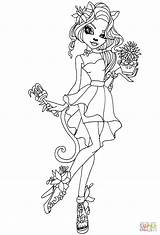 Coloring Gloom Monster High Pages Bloom Dolls Misc 87kb 1084 sketch template