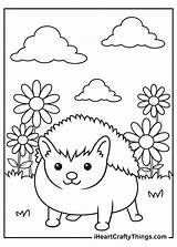Hedgehog Vibrant Paints Experiment Iheartcraftythings sketch template