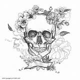 Coloring Skull Pages Adults Realistic Printable Skulls Print Adult Look Other sketch template