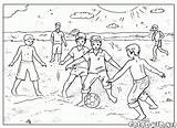 Playa Calcio Futebol Football Jugando Spiaggia Colorkid Boyama Fútbol Familia Jogando Futbolcu Colorir Playing Resmi Seasons Toalla Fußball Jahreszeiten Roku sketch template