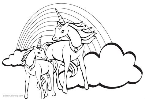 unicorn  rainbow coloring pages  coloring pages