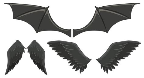 dragon wings vector art icons  graphics