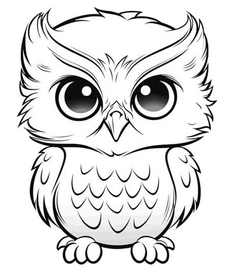 printable owls coloring pages list