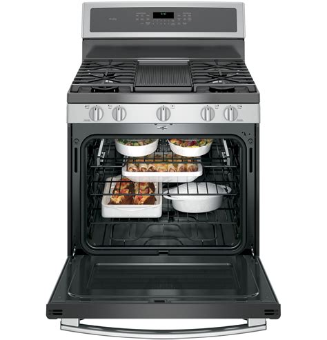 ge profile series  cu ft  cleaning freestanding dual fuel convection range stainless