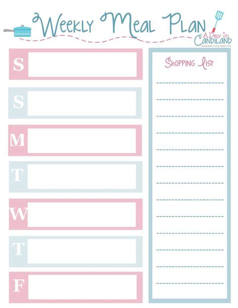 easy family meal plan  meal planner template weekly meal planner template meal planning