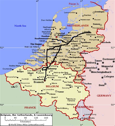 kaart nederland en belgie kaart
