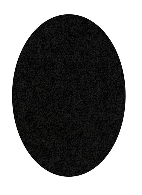 home queen solid color oval shape black  oval shape area rug