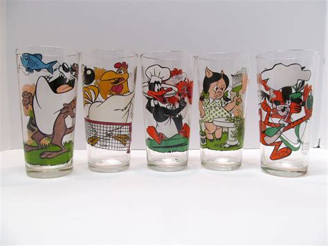Vintage 1976 Looney Tunes Collector Series Pepsi Glasses Set Etsy