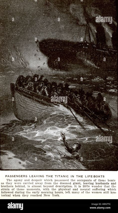 sinking   rms titanic  stock photo royalty  image  alamy