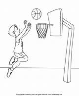 Basketball Coloring Sheet Sports sketch template