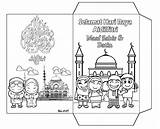 Mewarna Aidilfitri Sampul Selamat Sempena Pertandingan Mewarnai Ramadhan Rasul Maulidur Duit Sekolah Lembaran Suasana Pewarna Eid sketch template