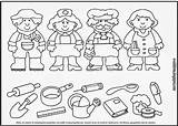 Helpers Oficios Profesiones Preescolar Preschoolactivities sketch template
