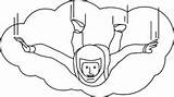 Outline Clipart Skydiver Flying Air Skydiving Through Sports Search Graphics Clip Results Vector Classroomclipart sketch template