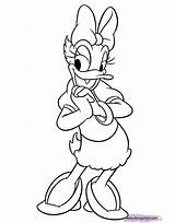Daisy Duck Coloring Pages Mouse Mickey Disney Cartoon Color Printable Disneyclips Drawings Template Friends Quilt Romantic Pdf sketch template