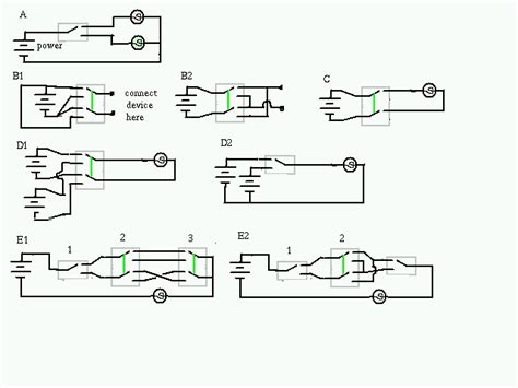 double throw switch   connected   light bulb   connected