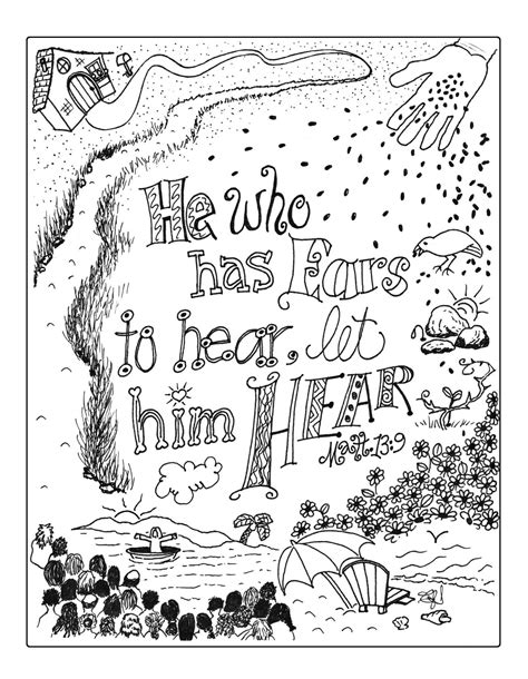 ears  hear  bible coloring pages  printable