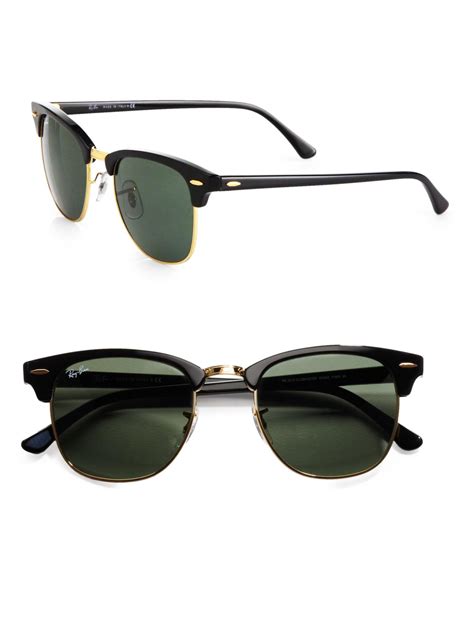 ray ban classic clubmaster sunglasses  black lyst