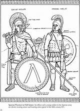 Coloring Ancient Greek Greece Sparta Pages History Warriors Dover Publications City Doverpublications States Warrior Grecia Lineart Samples Kids Antica Colouring sketch template