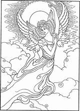 Coloring Pages Angel Realistic Angels Drawing Printable Print Adult Color Books Cameras Wings Colorings Faces Colorful Face Security Vector Getcolorings sketch template