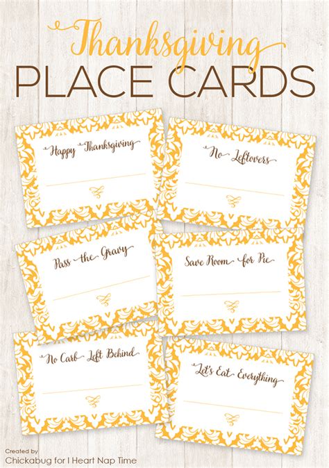 printable thanksgiving place cards chickabug